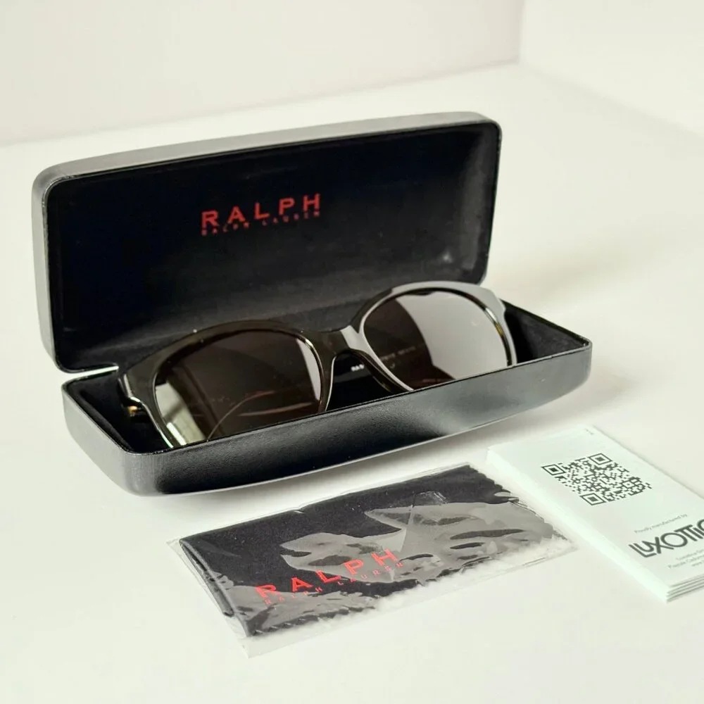 Ralph RA5191 1378/13 Cat Eye Sunglasses 55mm Dark Havana Brown Gradient Women's - Picture 2 of 6